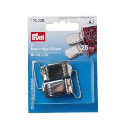 PRYM Hosenträger-Clips ST 25 mm silberfarbig 