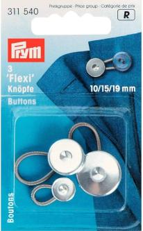 PRYM Flexi-Knöpfe mit Schlaufe 19 mm 