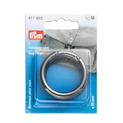 PRYM Taschenringe 35 mm gunmetal 