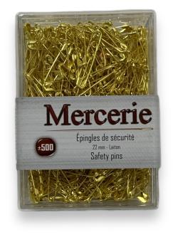 Mercerie - 500 Sicherheitsnadeln 22mm gold 