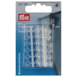 PRYM Annäh-Druckknöpfe KST 7 mm transparent 