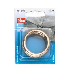 PRYM Taschenringe 35 mm goldfarbig 