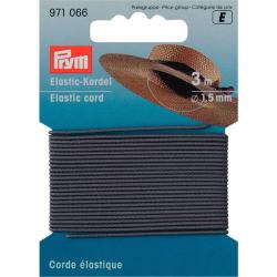 PRYM Elastic-Kordel / Hutgummi - 1,5 mm grau 