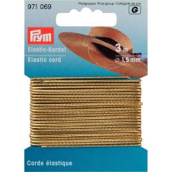 PRYM Elastic-Kordel / Hutgummi - 1,5 mm goldfarbig 