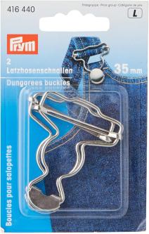 PRYM Latzhosenschnallen MS 35 mm silberfarbig 