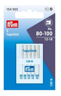 PRYM Nähmaschinennadeln Topstitch/Metallic 80-100 