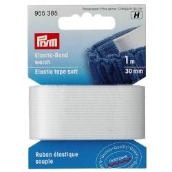 PRYM Elastic-Band weich 30 mm weiß 