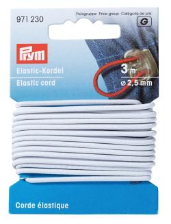 PRYM Elastic-Kordel 2,5 mm weiß 