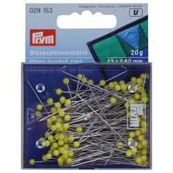 PRYM Glaskopfnadeln ST 0,60 x 43 mm gelb 