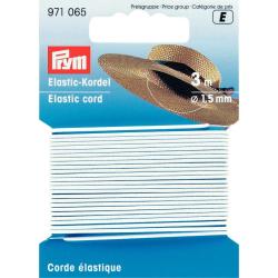 PRYM Elastic-Kordel / Hutgummi - 1,5 mm weiß 