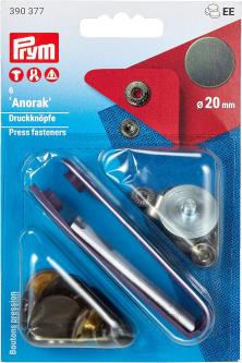 PRYM Anorak Druckknöpfe 20 mm brüniert 