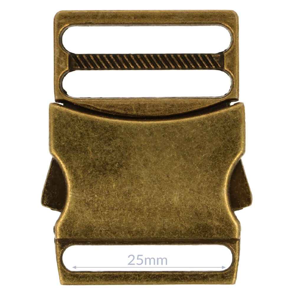 Metall FLAT Steckschnalle Steckverschluss 25mm 40mm Tasche Rucksack Schnalle